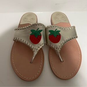 Jack Rogers Strawberry Embroidered Sandals